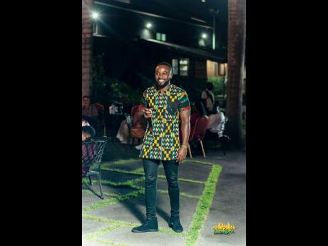 Jamaican actor Kevoy Burton models his own ‘Kingston to Kalthan’ collection.