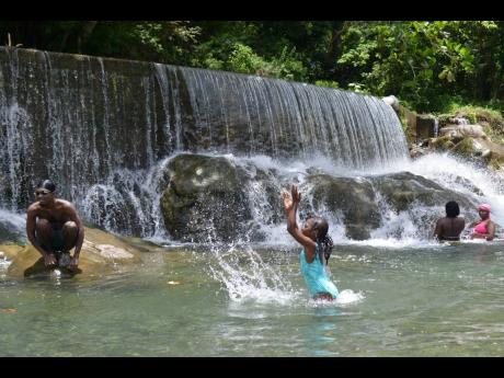 Grandpa Falls in Trinityville, St Thomas, has been providing a respite from the heat.