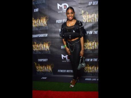 One of Beenie Man’s daughters, Crystal Davis, out supporting her dad.