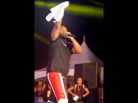 Dancehall artiste Teejay performing at Magnum Xplosion Summer Stage last Saturday at Queen’s Park Savannah, Trinidad.