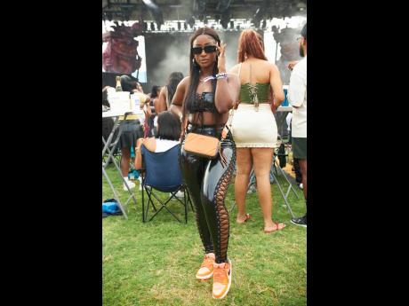 Shana-Kay is all dolled up and ready to enjoy the night.