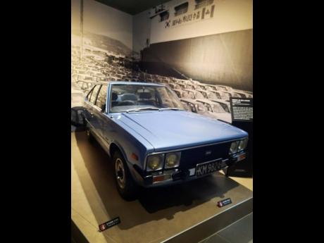 This automobile was among the exhibits at the National Museum of Korean Contemporary History.