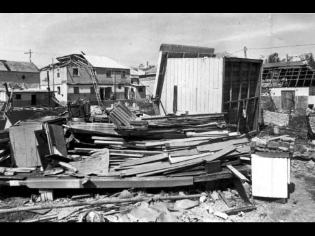 Residents of Lucea, Hanover were trying to pick up the pieces after the passage of Hurricane Gilbert.