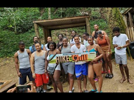 A group enjoying their time at FarmBwoy Hike and Chill.