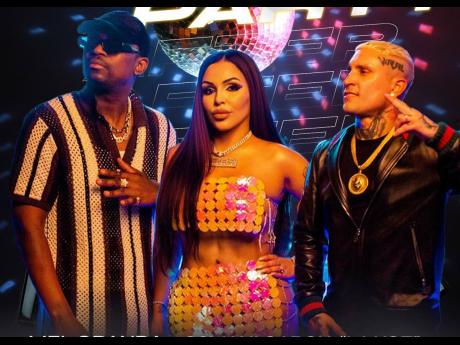 From left: Busy Signal, Mel Granda and Osmani La Voz.