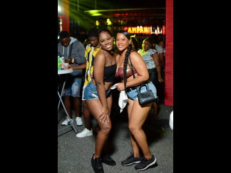 Gal pals Abigail Todd (left) and Taina Daley get ready for the season.