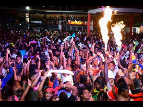 A section of the crowd at last Saturday’s staging of Hard Wine at Mas Camp in St Andrew.