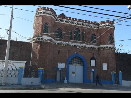 The entrance to the Tower Street Adult Correctional Centre, also called General Penitentiary, in downtown Kingston.