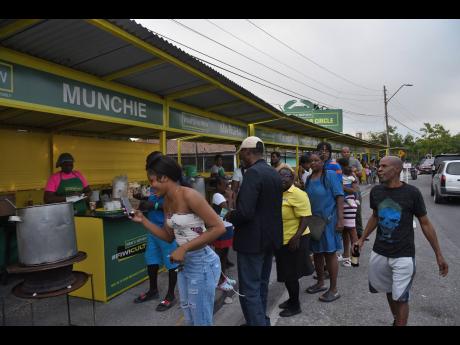 Customers flock Crab Circle, which was reopened after more than a month. 