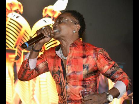 Dancehall veteran General B in performance.