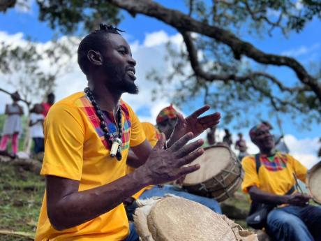 Credit: Contributed Drummers find the rhythm at Maroon Fest in Accompong, St Elizabeth.