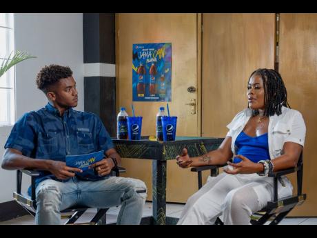 Kimiko Versatile chats with Chad Luchey during a recent episode of Pepsi-Cola Jamaica’s ‘Spotlight Videocast’ series.