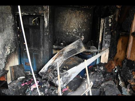 Credit: Rudolph Brown The gutted apartment of 80-year-old Claudia McNeish.
