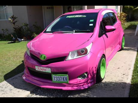 Credit: Ian Allen Daley shows off her modified Toyota Vitz, which she named ‘Jolly Beats’.