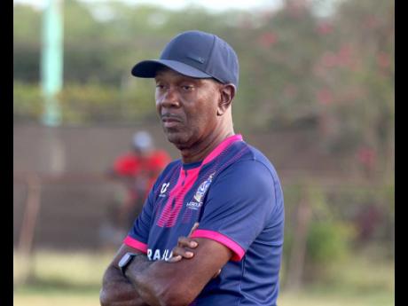 A pensive Harbour View coach Ludlow Bernard watches as they had to come from behind to earn a 1-1 draw with Vere United in their Jamaica Premier League encounter at the Wembley Centre of Excellence on Thursday.