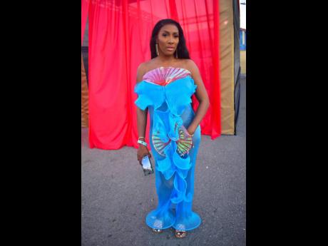 Tash shows off her fashion sense at Fusion 2024, a vibrant dancehall extravaganza, held at 3B Port Royal Street, downtown Kingston, last Tuesday.