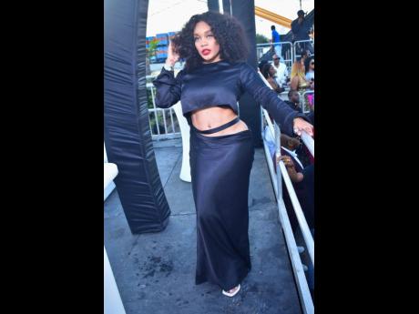 Tina Beans makes a fashion statement.