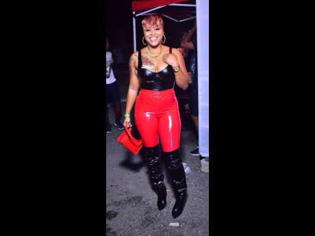 Zadelyn struck a pose for the camera as she attended the nostalgic 90s Pon Di Wharf event, hosted at the New Port West Commercial Centre in Kingston over the weekend.