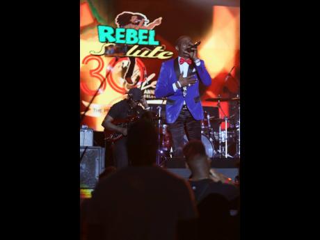 Sanchez performing on night one of Rebel Salute.