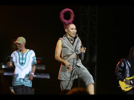 Queen Ifrica, donning an updo she called ‘The Portal’, unleashed a fiery performance.