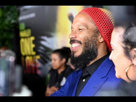 Ziggy Marley enjoying the premiere of his dad’s biopic, Bob Marley: One Love, at the Carib 5 in Cross Roads, Kingston on Tuesday.