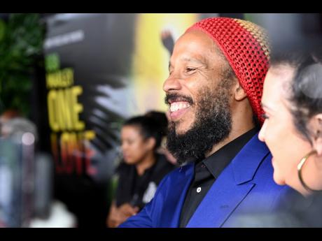 Credit: Rudolph Brown Ziggy Marley enjoying the premiere of his dad’s biopic, Bob Marley: One Love, at the Carib 5 in Cross Roads, Kingston on Tuesday.