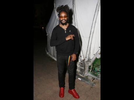 Kabaka Pryamid backstage at the Bob Marley celebration at Emancipation Park, St Andrew on Tuesday.