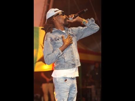 Munga Honorable performing at the Bob Marley tribute held on Tuesday at Emancipation Park, in New Kingston.