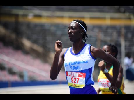 Kitania Headley winning her 400 metres heat at last year’s Champs.