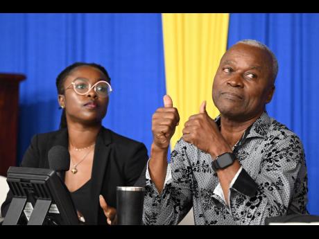 Credit: Gladstone Taylor Bianca Samuels (left) and Bert Samuels react to the Privy Council ruling on Thursday.