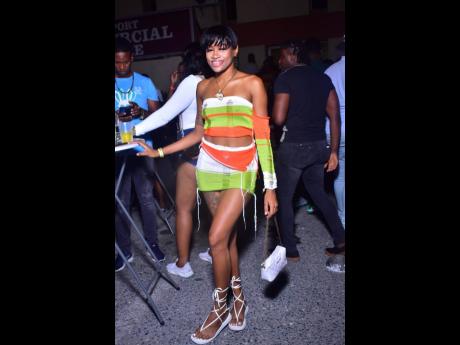 Ashley Lewis is oh so cute at ’90s Pon Di Wharf, held at Newport Commercial Centre in Kingston recently.