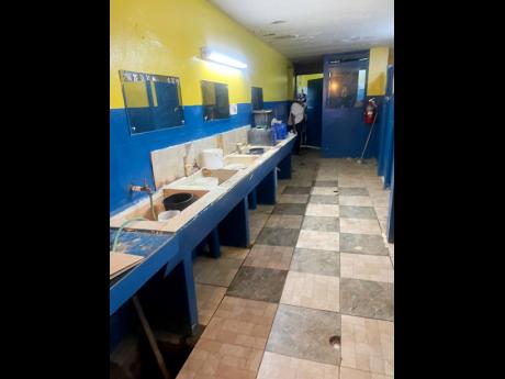 A cleaner section of the Coronation Market bathrooms.