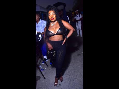 This hottie went with all black for Oh Canada party, held on the dock of the Caribbean Queen, downtown Kingston recently.