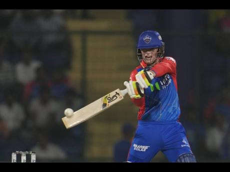 Australia’s young Twenty20 batting sensation Jake Fraser-McGurk plays an attacking  shot during his whirlwind half-century for  Delhi Capitals in the Indian Premier League yesterday.