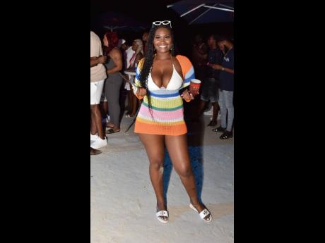 Brittany Rankine rocked a multicoloured crochet outfit at Dirty Crushh.