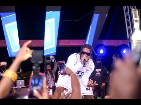 Malie Donn interacts with the audience during his performance.