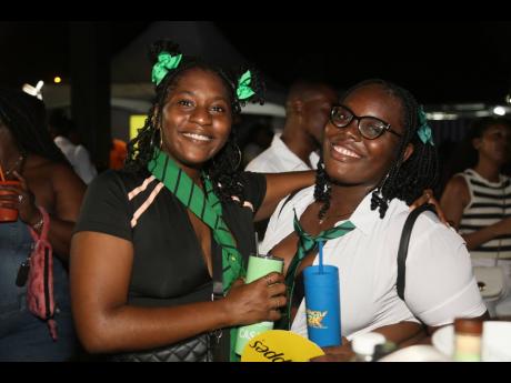 With a school motto like ‘The Utmost for the Highest’, it’s no wonder Casanique Mccormack (left) and Tashanique Osullivon rep the green and black of Calabar.
