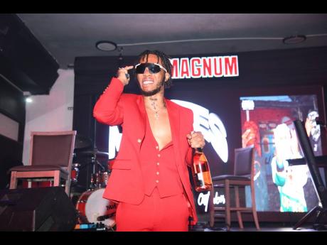Recording artiste Bayka entertaining the audience at his ‘Mob Ties’ mixtape launch and listening party, held on Thursday.