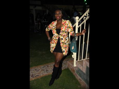 Natalie Roach enjoys the festivities at Bounty Killer’s birthday party, held recently in Kingston.