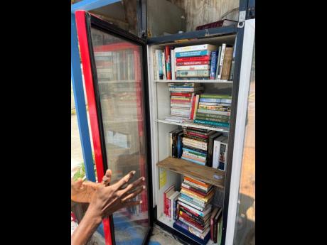 Some of the books in Di Cawna Library in Rose Town, St Andrew.