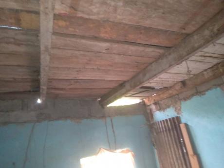 Credit: Contributed A section of the leaky roof that hangs over the heads of Bromley and her two daughters.