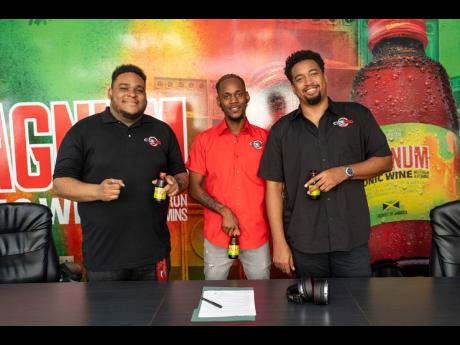 (From left) DJ Spectre, DJ Sisco and DJ Code Lank of Code Red Sound System are fired up and ready to compete at this year’s Reggae Sumfest Global Sound Clash powered by Magnum Tonic Wine slated to take place at the Catherine Hall Entertainment Complex in Montego Bay, St James, on July 17.