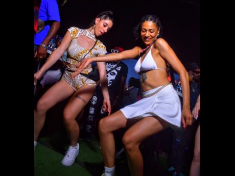 Cyrielle (left) and Gyal_in_sneaks dance up a storm.