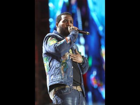 Teejay thrilling fans at Reggae Sumfest.