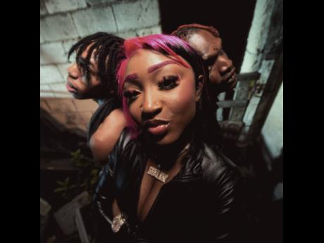 Stalk Ashley (centre) with Kraff (left) and Skeng.