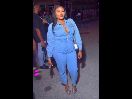 Anthony Minott/Photographer
Kim reps for ‘Blue Nation’ at 90s Pon Di Wharf, a retro party held at Newport West Commercial Centre in Kingston recently.