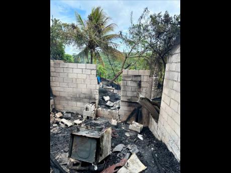 Credit: Contributed Martin’s house was gutted by the fire on July 18.