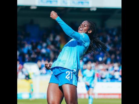 Credit: @mancity Jamaica and Manchester City striker Khadija Shaw