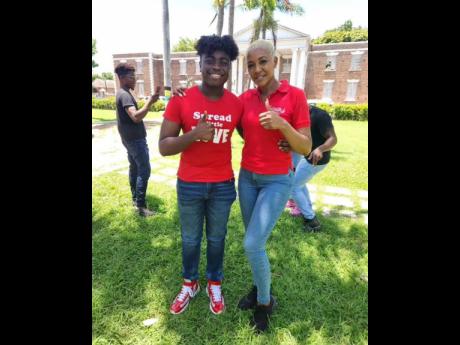 Credit: Contributed D'Angel and son, Marco Dean, at their inaugural Angel's Foundation back-to-school drive, held last year.