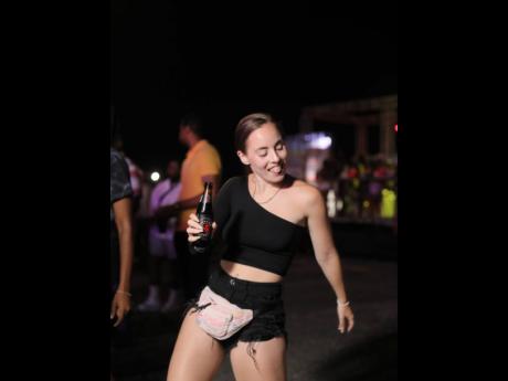 International dancer Lillah Leclech grooved to the beats with a Dragon in hand.